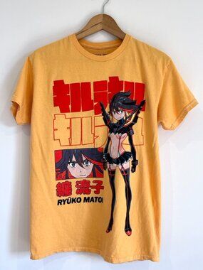 Kill La Kill Mens M Yellow Graphic T-Shirt Ryuko Matoi Aniplex Studio Trigger